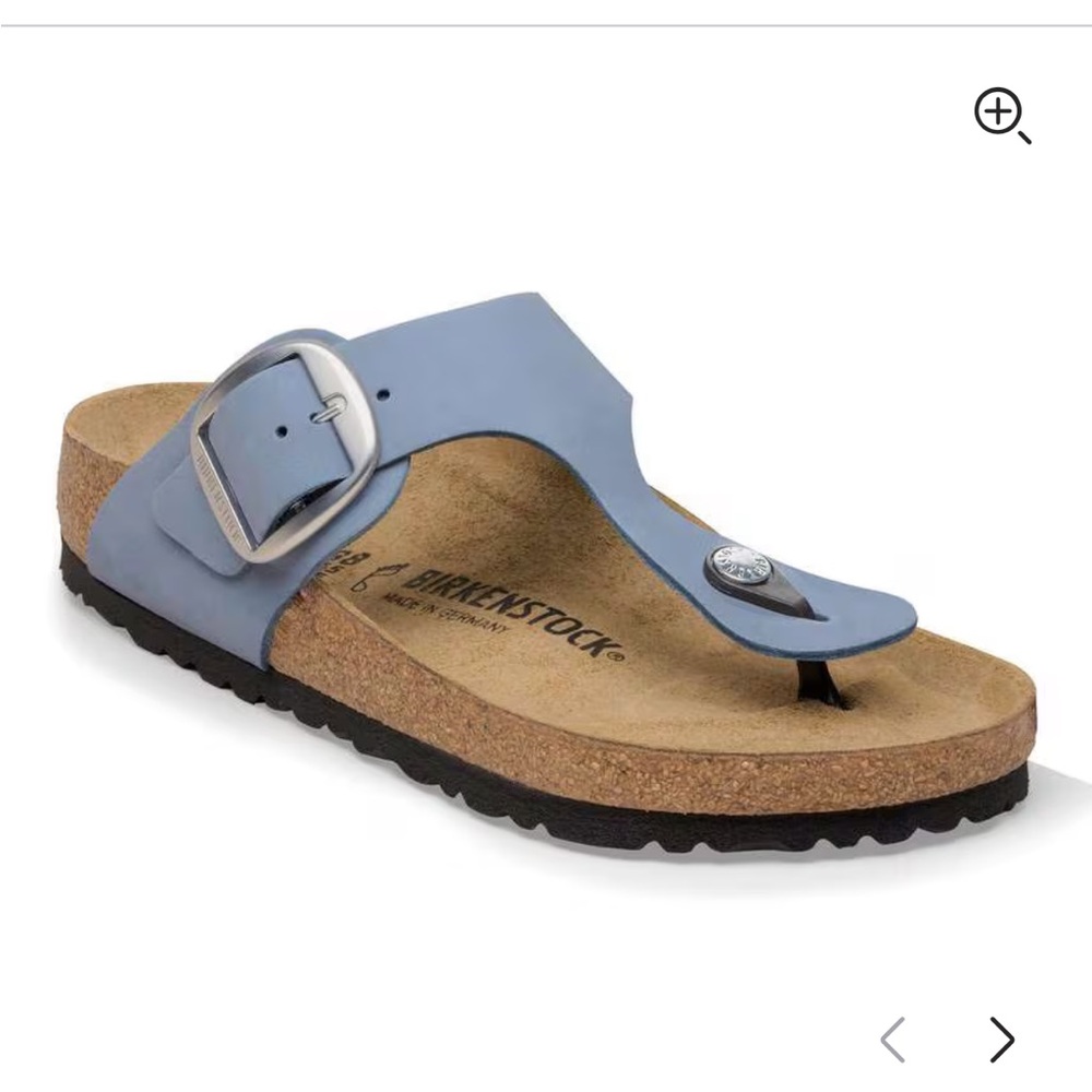 Birkenstock Gizeh Platform Nubuck Leather Sandals.